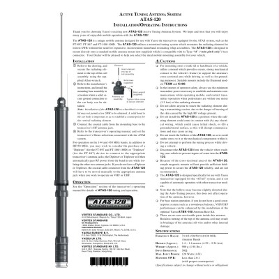 Yaesu Atas 120 A antenna attiva veicolare HF/50/144MHz-0